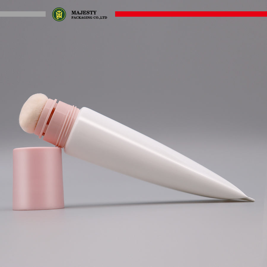 Tubes en plastique personnalisés de 30 à 60ML, pour cosmétiques, soins de la peau, BB crème et fond de teint liquide, avec emballage d'extrusion de pointe en éponge