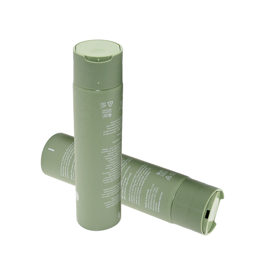 Tubes d'emballage cosmétique pour lotion pour le corps, shampoing, gel douche, plastique 120 ml, 200 ml, 250 ml, disque de presse, capuchon supérieur, étiquetage en forme de compression
