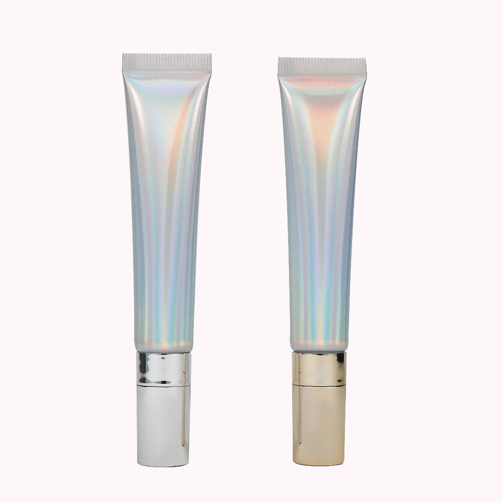 ABL – Tube à presser à tête de vis en alliage de Zinc, 19mm, 10ml, 15ml, 20ml, capuchon chromé pour crème pour les yeux, bâton à lèvres, applicateur cosmétique
