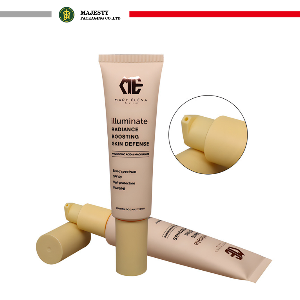 Tube de nettoyage du visage personnalisé, diamètre 30mm, vide, pompe sans air, applicateur, crème solaire, Lotion pour le corps, fond de teint BB crème, 15 ~ 70ml