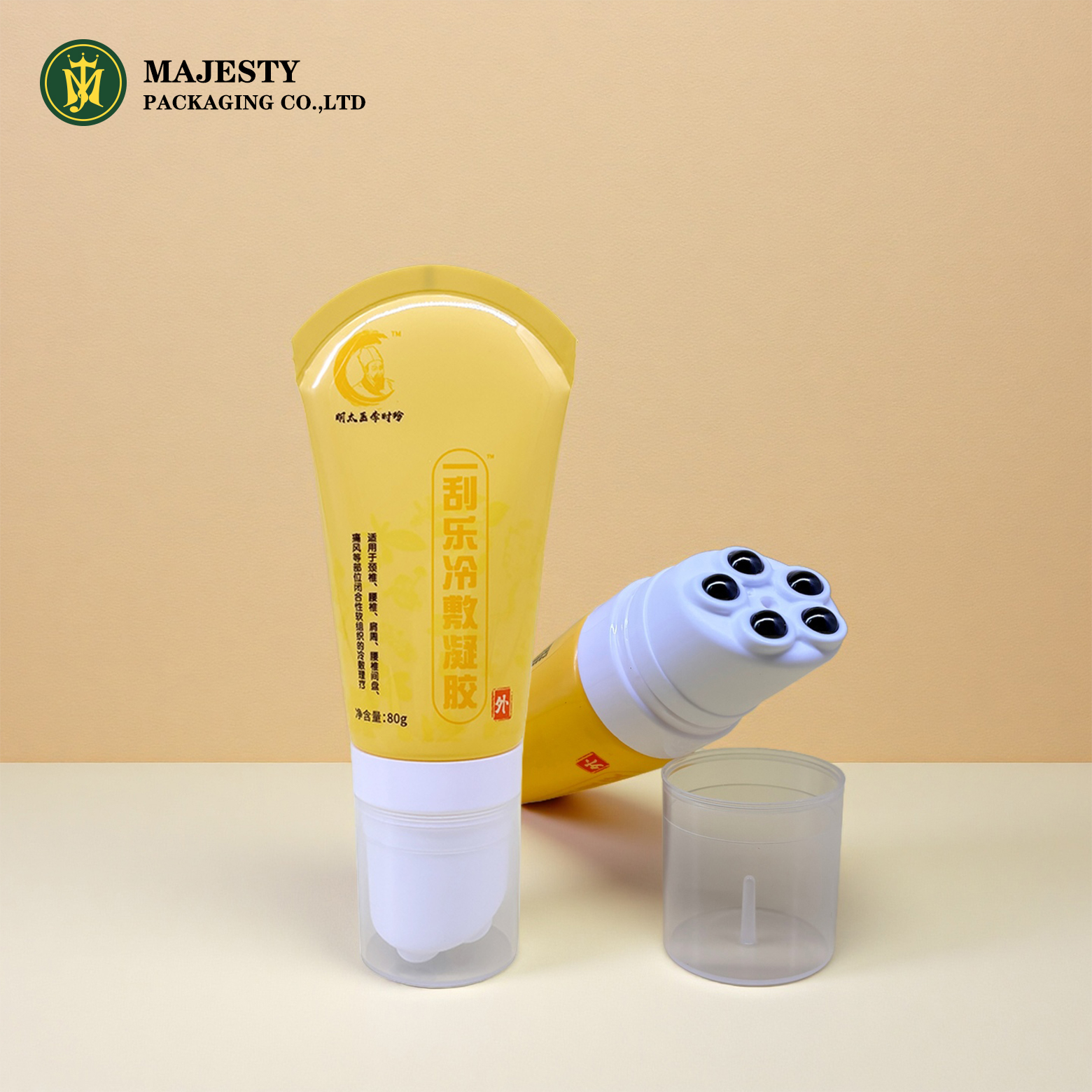 Applicateur en silicone en plastique cosmétique