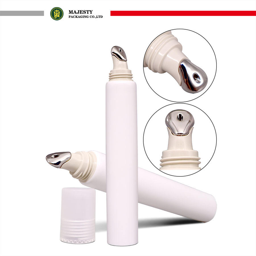 Tube de crème pour les yeux en plastique, nouvelle série avec applicateur en alliage de Zinc, emballage de Tube cosmétique en plastique, Tube de soins de la peau 10ml 20ml 30ml