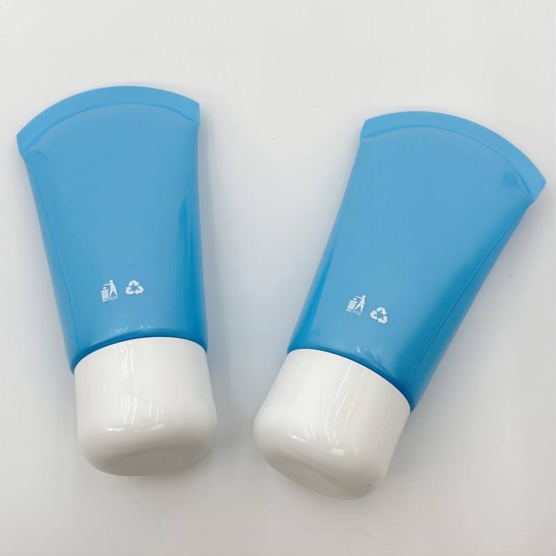 Tube vide à presser personnalisé 50-70ml, rondelle de visage en plastique pour soins de la peau avec bouchon à vis, Tube PP