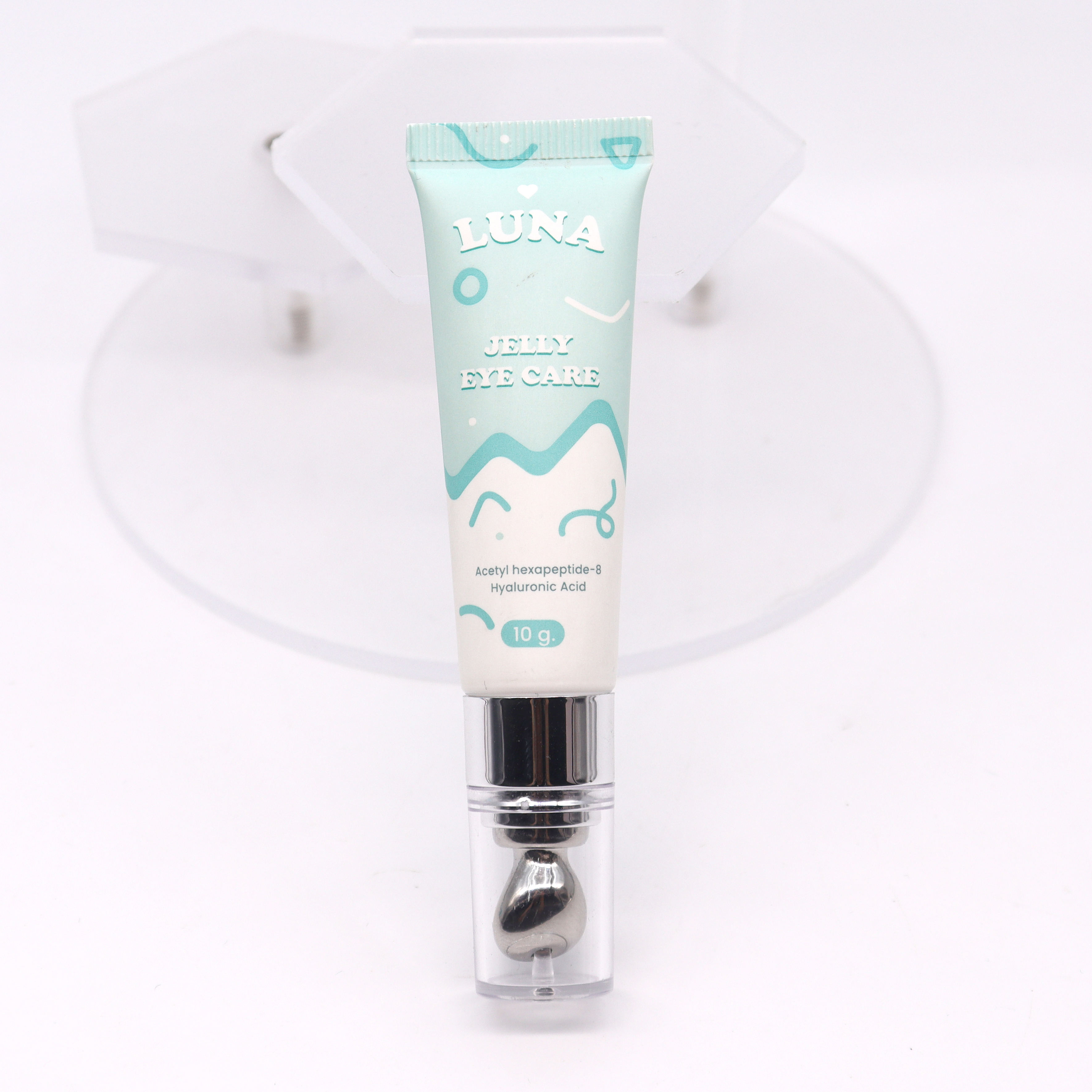 Tube de crème pour les yeux, mignon et Unique, avec applicateur en alliage de Zinc, emballage cosmétique en plastique, Tube de Massage en plastique pour soins oculaires, 10ml-30ml