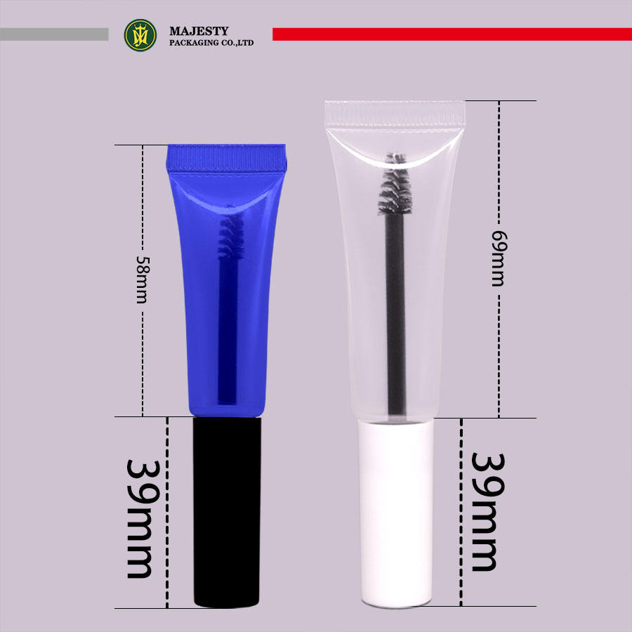Tube de brosse à Mascara pour les yeux en matériau PE personnalisé de 16 à 19 mm de diamètre, capacité de 10 à 20 ml pour les cosmétiques tels que le rouge à lèvres et la crème