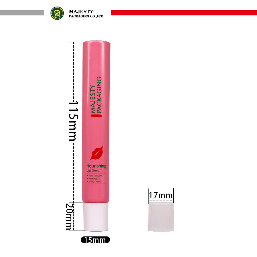 Tube cosmétique souple pour rouge à lèvres, brillant à lèvres, baume à lèvres avec applicateur en Silicone souple, emballage cosmétique en plastique, Tube en plastique de 10 à 30ml