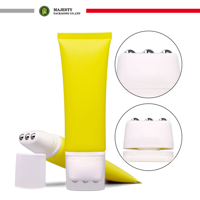 Tube en plastique d'applicateur de Massage de boule en métal inoxydable pour l'emballage de Tube de soin personnel d'huile de Massage avec des cosmétiques d'impression Offset