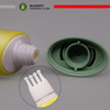 Tube de brosse de Massage à bille en acier inoxydable, 4 tubes en plastique personnalisés, soins de la peau du cuir chevelu, Tube d'emballage à presser en plastique