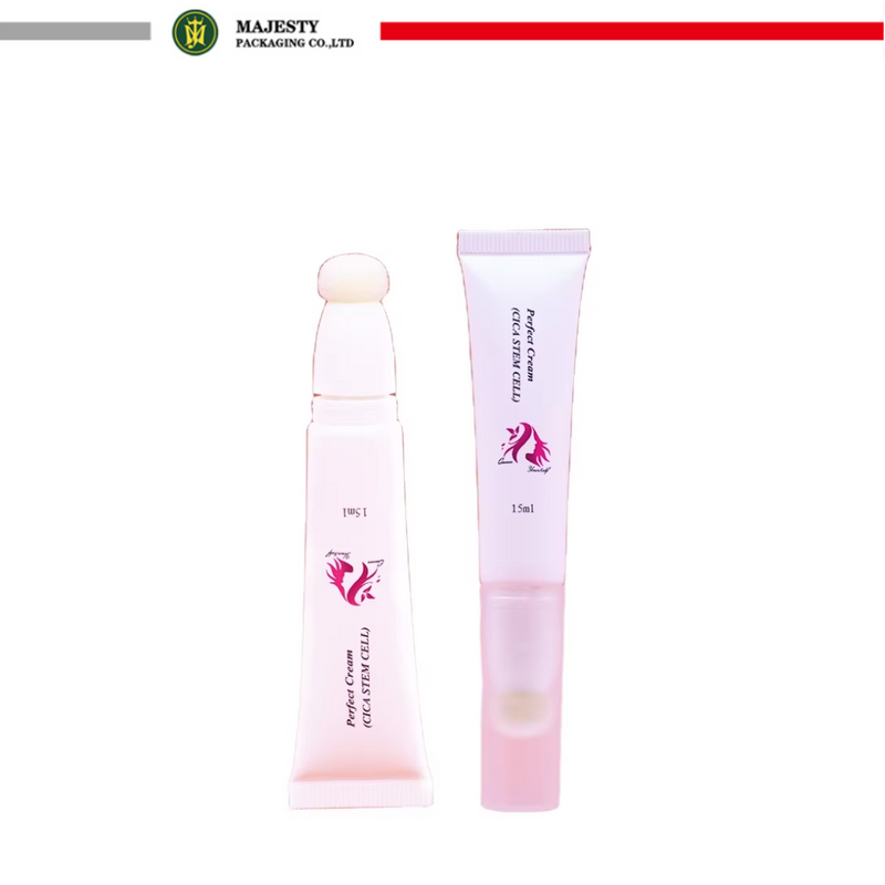 Tube cosmétique en plastique, emballage de rouge à lèvres, Tube de Blush liquide avec applicateur de brosse douce, petit Volume 10ml 15ml 30ml
