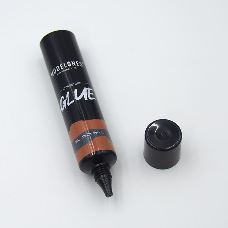 Tube souple noir mat personnalisable de 30ml, pour fond de teint liquide cosmétique, crème solaire, Tube BB crème
