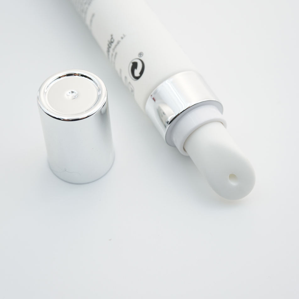 Diamètre personnalisé de 19 mm. Tube vide de crème pour les yeux, emballage supérieur en céramique de Massage en plastique avec applicateur de plaque en céramique, 10ml 15ml 20ml