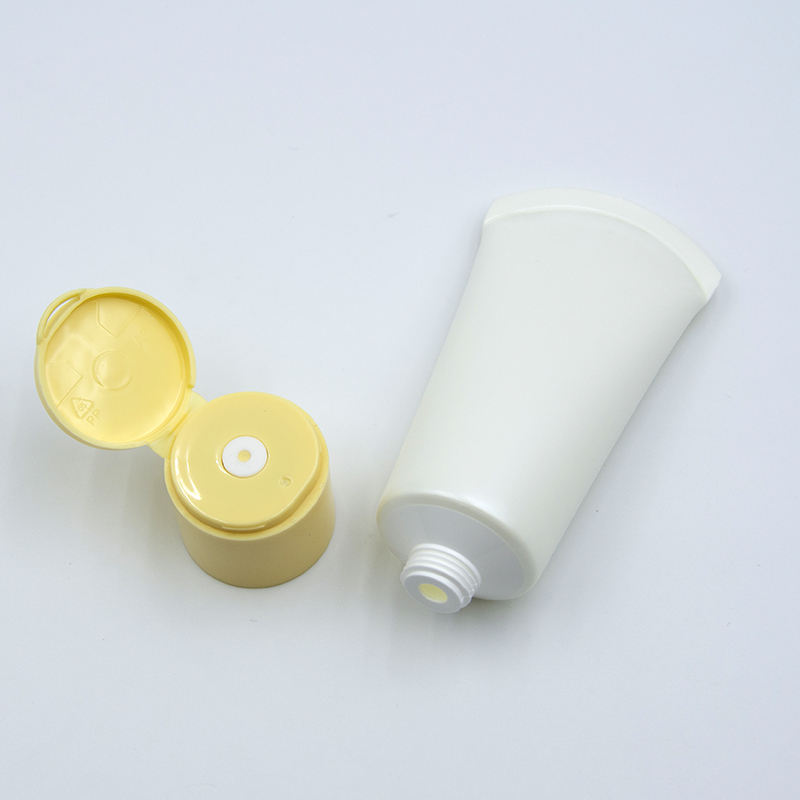 Tube cosmétique souple de tube de compression de lotion PE vide personnalisé avec dessus rabattable pour le lavage du visage et le masque de protection solaire, etc.
