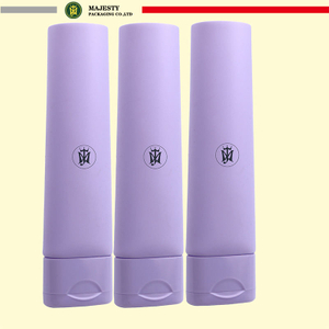 Tube en plastique plat ovale personnalisé de 100ml, pour soins du visage, masques de sérum cutané à rabat et emballage de crème solaire/BB crème
