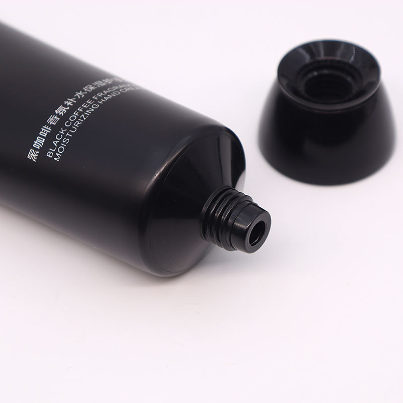 Tube en plastique vide noir OEM 80ml 100ml 120ml, crème pour le visage, Tube nettoyant pour hommes avec bouchon à vis, emballage pour lavage du visage