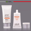 Tubes ovales de protection solaire en plastique de 50 ml et 100 ml avec capuchon rabattable plaqué, emballage pour produits de soins de la peau comme la crème pour le visage et la crème pour les mains