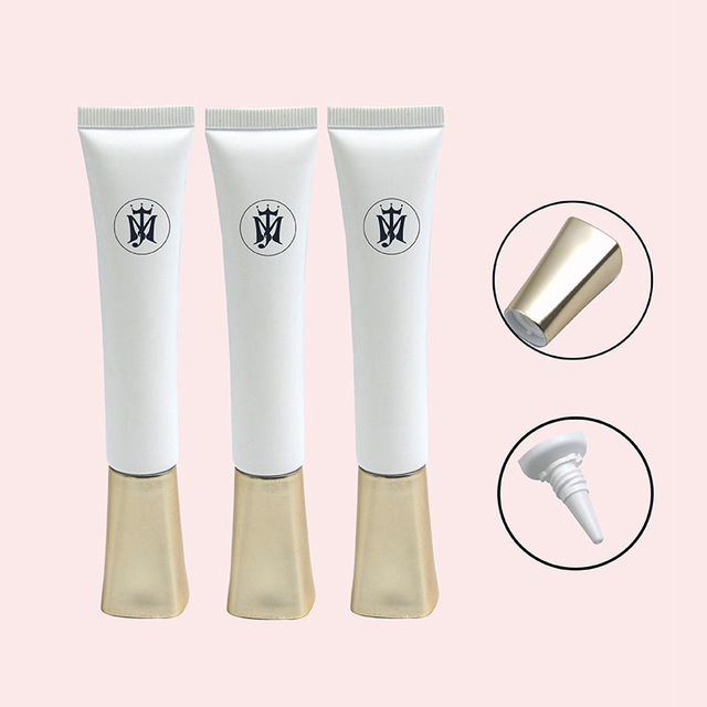 Tubes en plastique à capuchon carré OEM pour fond de teint liquide, crème pour les yeux, sérum-30 ml et 50 ml, forme ovale avec buse longue pour l'emballage