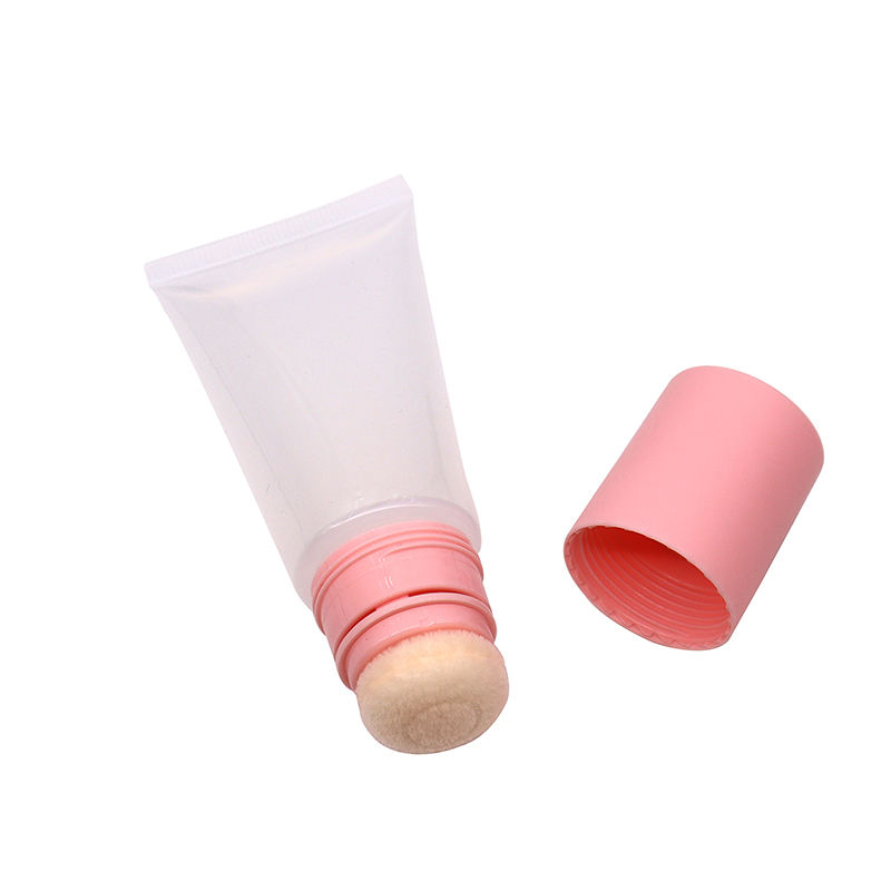 Correcteur crémeux en plastique, Tube vide souple OEM 30ml/50ml, avec applicateur éponge, emballage de maquillage pour Blush pour le visage