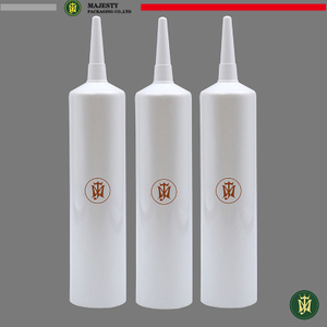 Tube en plastique PE OEM avec longue buse pour mastic acrylique, remplissage de calfeutrage en Silicone pouvant être peint pour la réparation de murs et de fenêtres