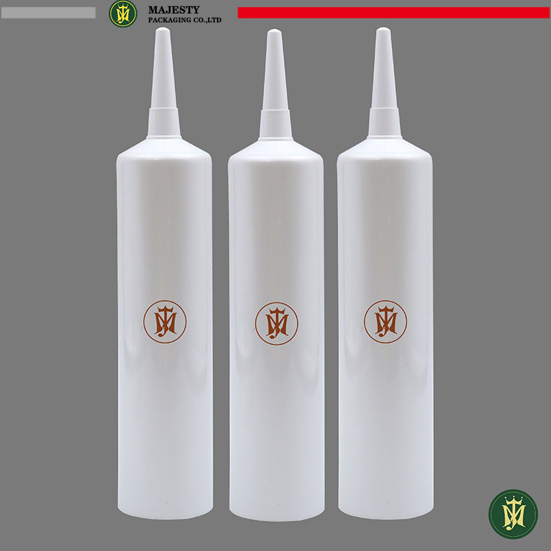 Tube en plastique PE OEM avec longue buse pour mastic acrylique, remplissage de calfeutrage en Silicone pouvant être peint pour la réparation de murs et de fenêtres