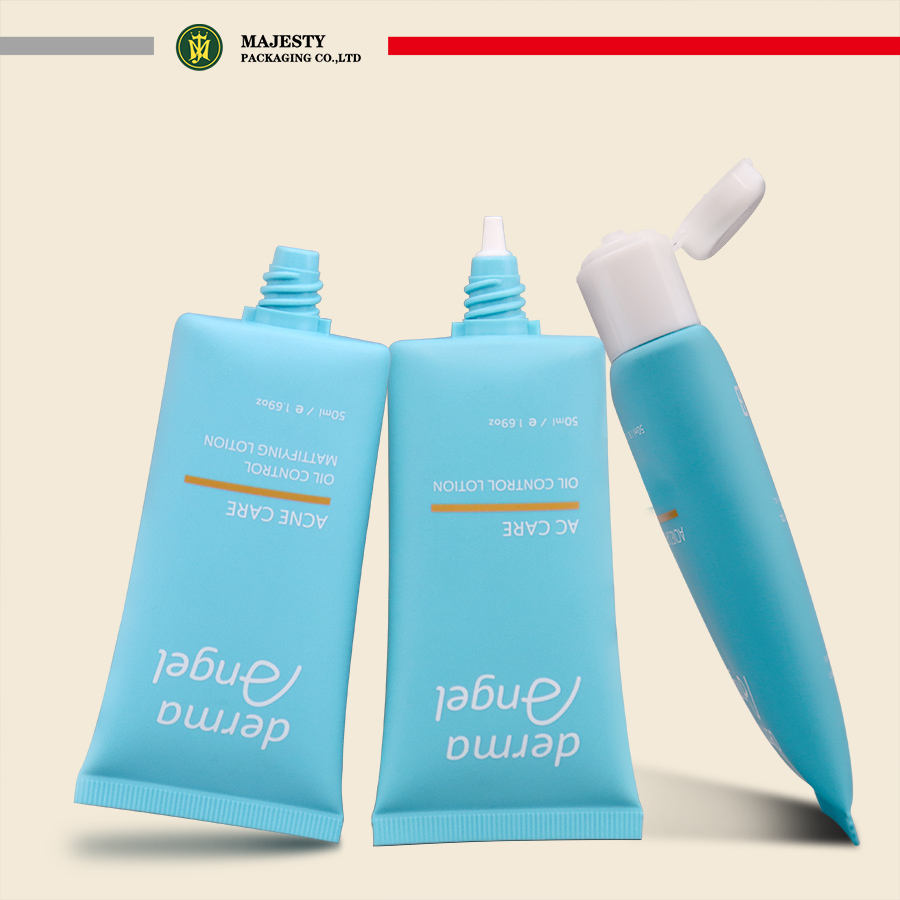 Tube en plastique cosmétique avec capuchon rabattable pour crème pour le visage, emballage de Tube de protection solaire BB imprimé pour soins de la peau