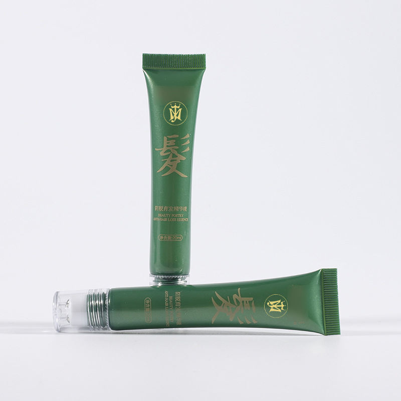 Tube de Lotion PE à presser cosmétique doux personnalisé avec boule à rouleau de Massage, Tubes d'emballage de sérum pour les yeux d'huile essentielle