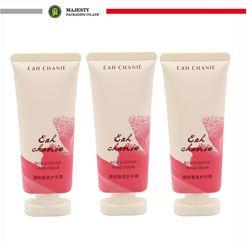Tubes PE à presser plats ovales personnalisés Emballage en plastique vide pour crème solaire BB Crème de fond de teint Crème pour les mains Crème pour le visage avec bouchon à vis