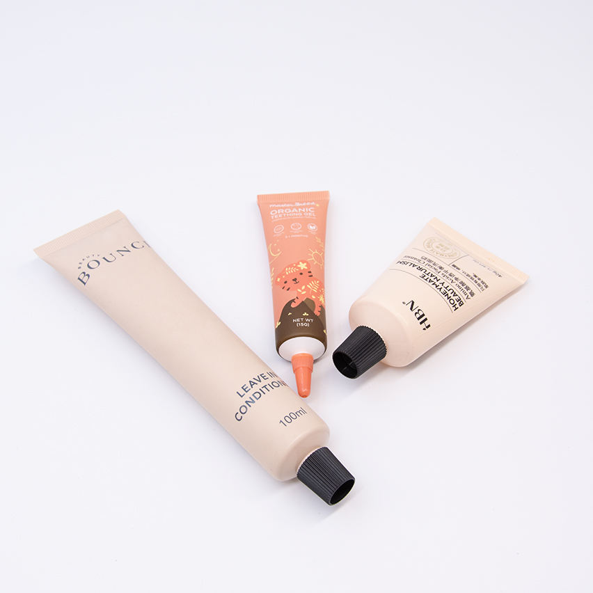 Tube cosmétique en plastique rechargeable vide doux mince fait sur commande de 100 ml pour l'emballage de soin de peau de tube de crème de main de tube de dentifrice