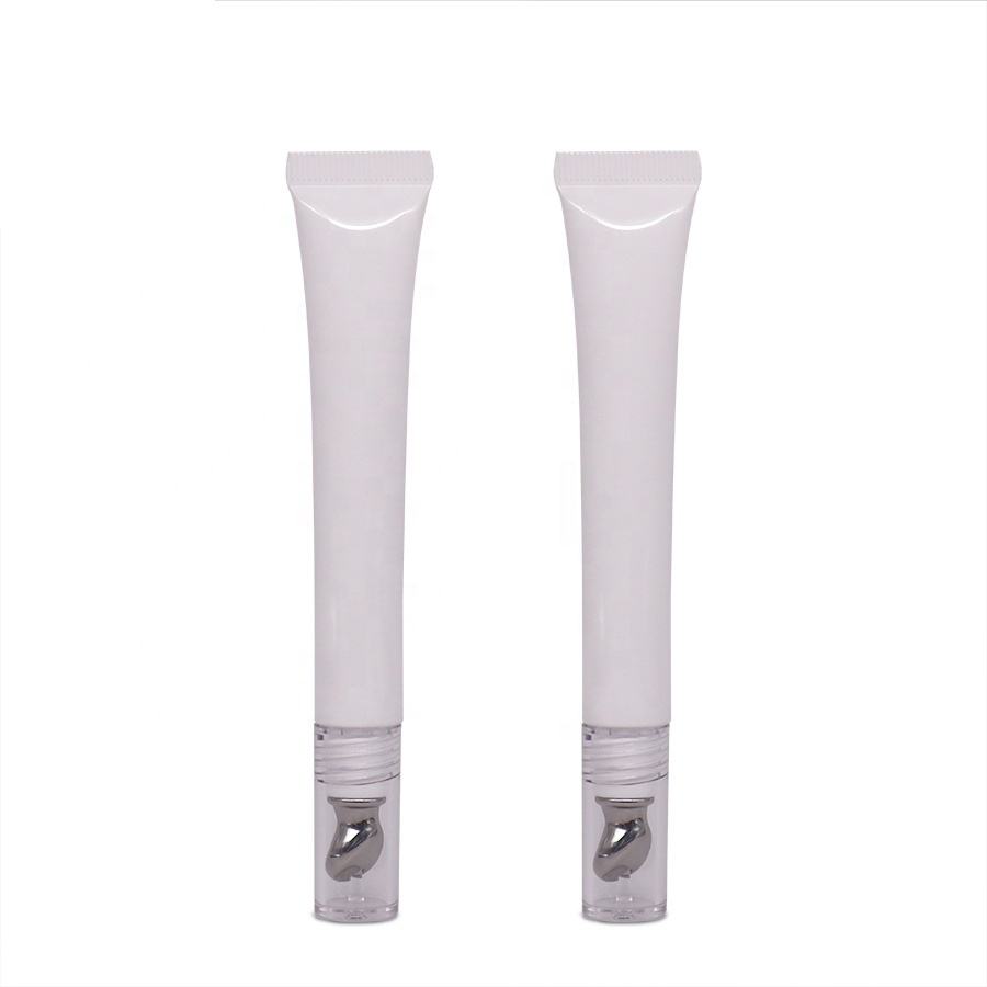 Tubes en plastique PE en alliage de zinc et céramique personnalisés, emballage de crème pour les yeux, sérigraphié, utilisation de lotion cosmétique, 10ml, 15ml, 20ml