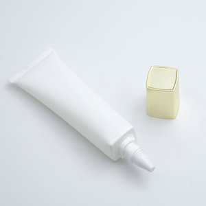 Tube de Gel nettoyant pour le visage, en plastique cosmétique souple de forme carrée OEM, 50ml, utilisé pour le maquillage et le sérum avec dessus à vis