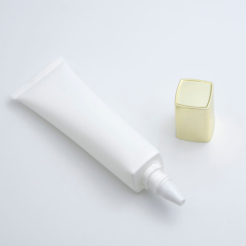 Tube de Gel nettoyant pour le visage, en plastique cosmétique souple de forme carrée OEM, 50ml, utilisé pour le maquillage et le sérum avec dessus à vis