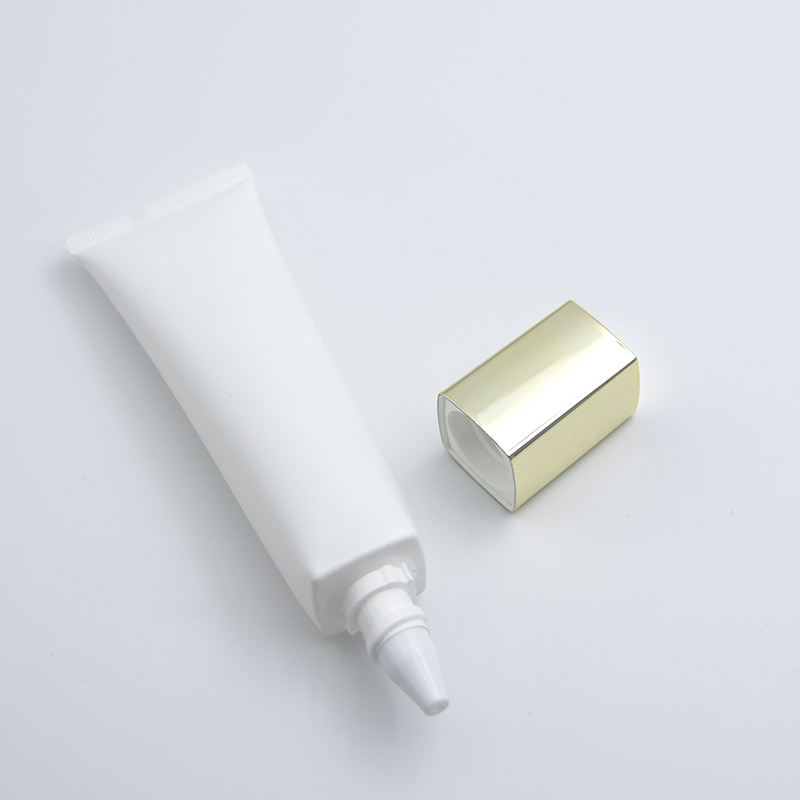 Tube de Gel nettoyant pour le visage, en plastique cosmétique souple de forme carrée OEM, 50ml, utilisé pour le maquillage et le sérum avec dessus à vis