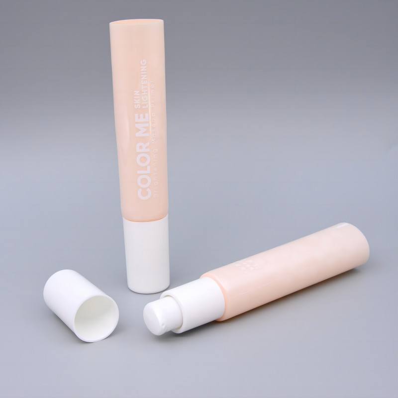 Tube en plastique vide transparent OEM 20g pour fond de teint BB&CC crème rouge à lèvres et crème solaire avec pompe à lotion fabricant de tubes cosmétiques