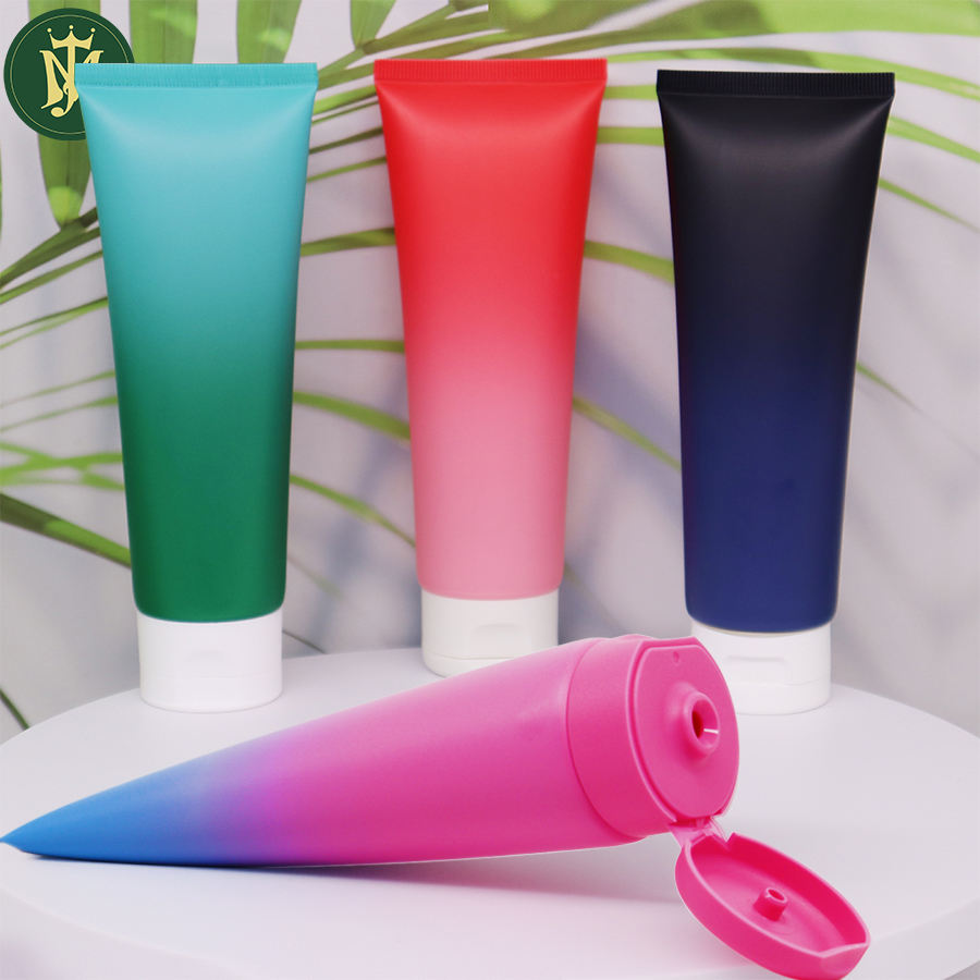 Tubes à presser vides dégradables avec logo personnalisé, emballage en plastique cosmétique écologique avec prix directs d'usine