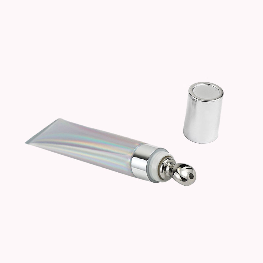 ABL – Tube à presser à tête de vis en alliage de Zinc, 19mm, 10ml, 15ml, 20ml, capuchon chromé pour crème pour les yeux, bâton à lèvres, applicateur cosmétique