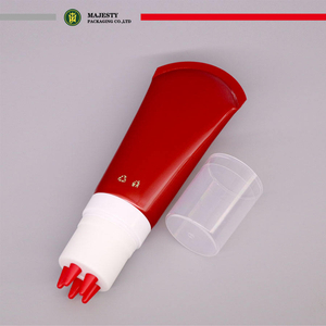 Tube de Massage du cuir chevelu avec applicateur en Silicone, Tube en plastique vide de 50ml, emballage de soins cosmétiques, Tube à presser souple
