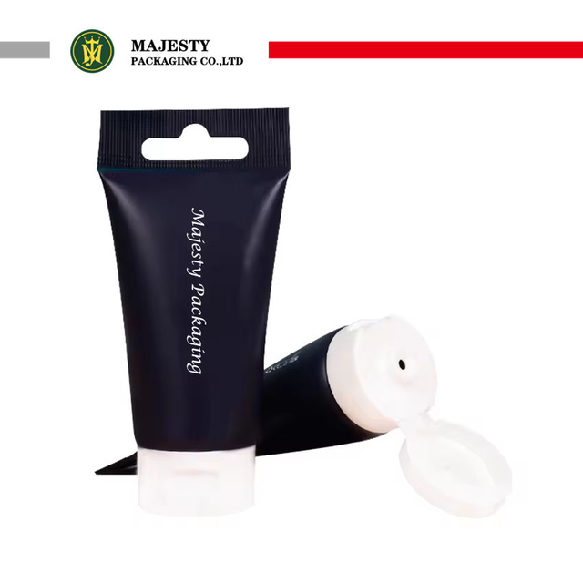 60 ~ 150 ml noir 40 mm de diamètre soins du visage cosmétique Tube vide usine directement-60 ~ 150 ml crème de fond de Tube de Lotion de forme noire