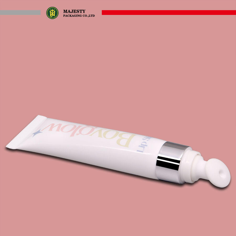 Applicateur en céramique personnalisé de 19mm de diamètre, capuchon de finition en métal argenté, capacité de 5 à 25ml, crème pour les yeux, Tubes en plastique PE à 2 couches