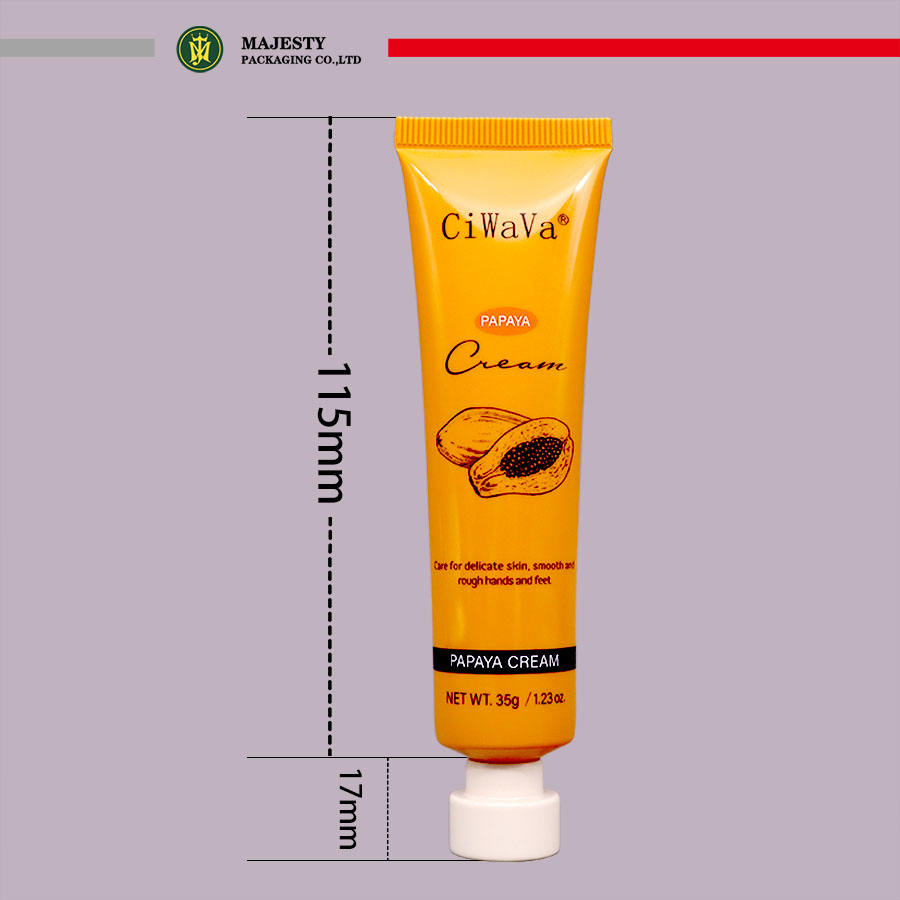 OEM ODM personnalisé 35 ml bouchon à vis en céramique tube vide en plastique soins de la peau rondelle de visage presser le tube cosmétique pour lotion pour le corps