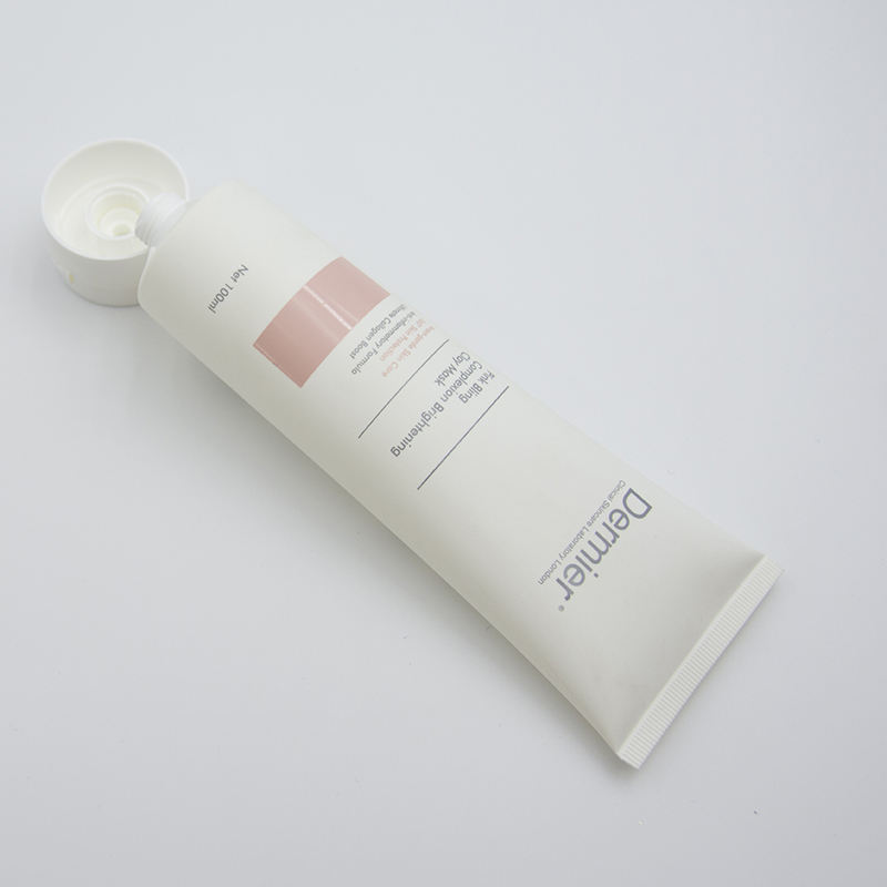 Tube cosmétique en plastique souple OEM avec couvercle rabattable pour lotion de lavage du visage, lavage des mains, crème capillaire, crème pour la peau, type de masque de forme ovale