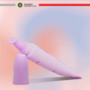 Tube de rouge à lèvres en plastique rose personnalisé, 16MM, 2 couches, applicateur à presser PE, Tube vide de brillant à lèvres pour cosmétiques