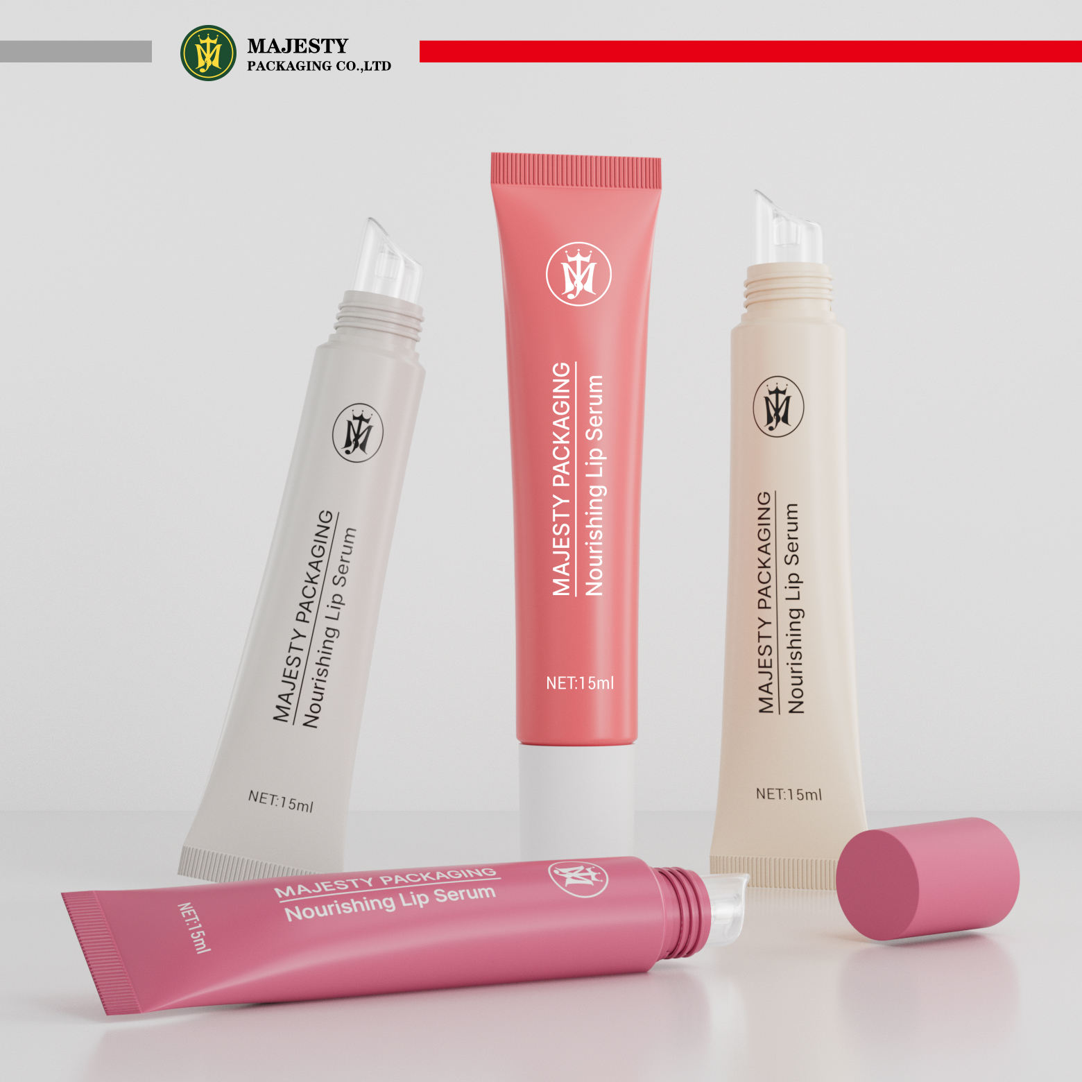 Tubes à presser de brillant à lèvres personnalisés 10ml 15ml, conteneurs de brillant à lèvres, Tube souple en plastique, Tube de brillant à lèvres en plastique personnalisé