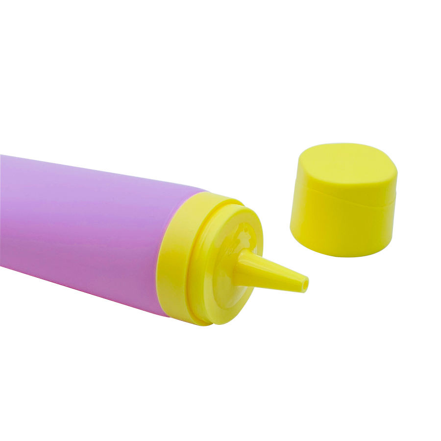 Tube en plastique fait sur commande de conditionneur de cheveux de Tube mou cosmétique de Tube de Gel douche de shampooing de 200ML avec le long capuchon de buse