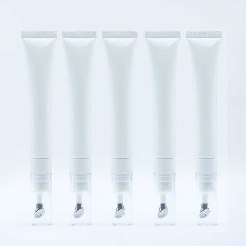 Emballage cosmétique vide personnalisé de haute qualité de 20ml, Tube d'essence de crème pour les yeux en alliage de Zinc avec tête de Massage vibrante avec Logo personnalisé