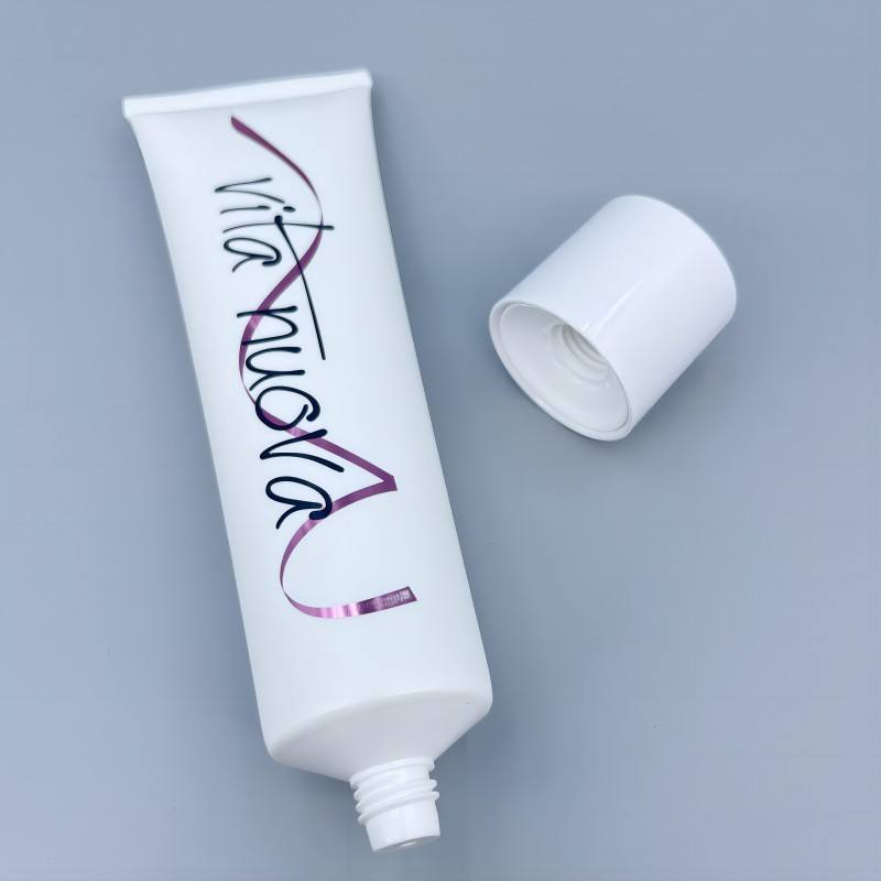Tube en plastique cosmétique mat de logo personnalisé pour la crème solaire pour le visage, soins de la peau, emballage de lotion pour le corps, tube de crème pour les mains avec bouchon à vis