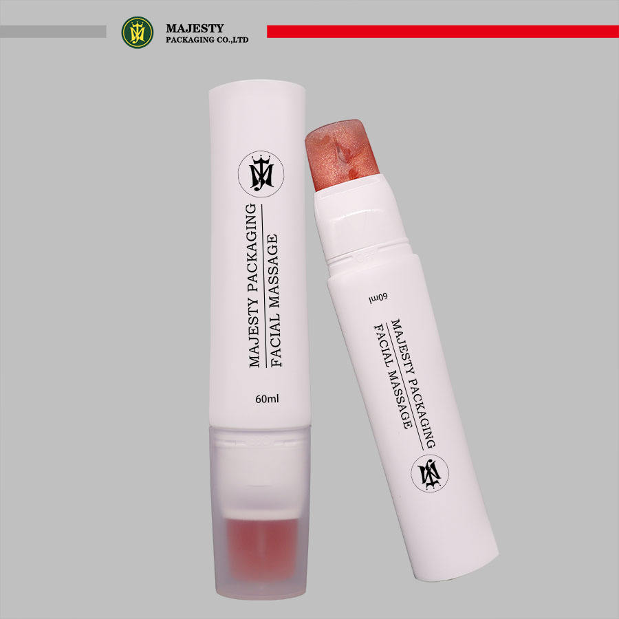 Tubes à presser pour cosmétiques, fonction spéciale, Massage en Silicone, ovale, crème en plastique vide, emballage cosmétique