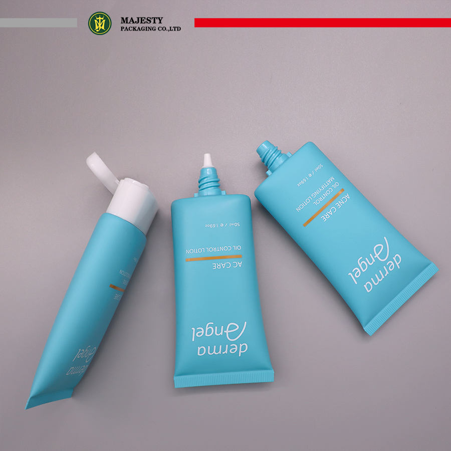 Tube en plastique cosmétique avec capuchon rabattable pour crème pour le visage, emballage de Tube de protection solaire BB imprimé pour soins de la peau