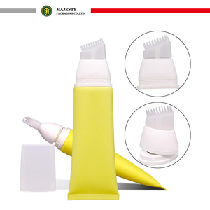 Peigne en Silicone, soins de couleur de cheveux, Gel de cuir chevelu, Tube de shampoing, emballage en plastique cosmétique avec Surface de sérigraphie