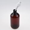 Recyclé 300 ml 500 ml vide ambre clair shampooing et revitalisant ensemble emballage en plastique lavage des mains bouteille en PET avec pompe