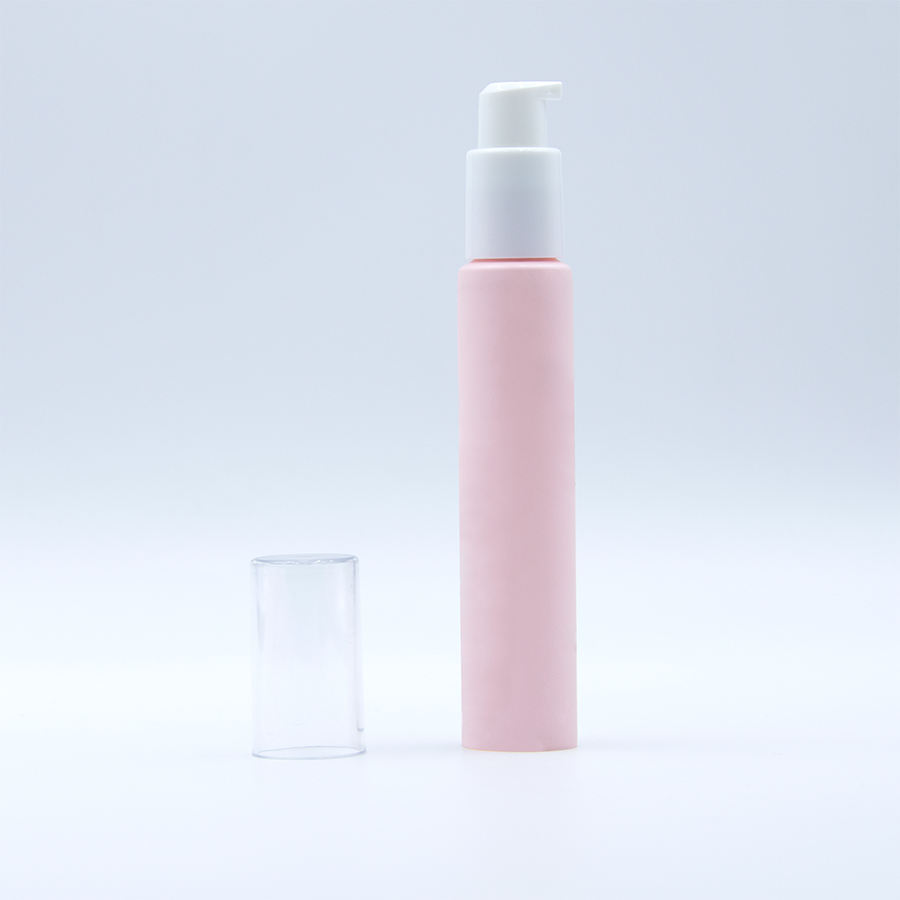 Tubes de luxe vides en plastique BB pour crème pour les yeux, avec pompe sans air, doux au toucher, rose mat, crème solaire pour le visage, shampoing, cosmétiques, 15ml, 30ml, 50ml
