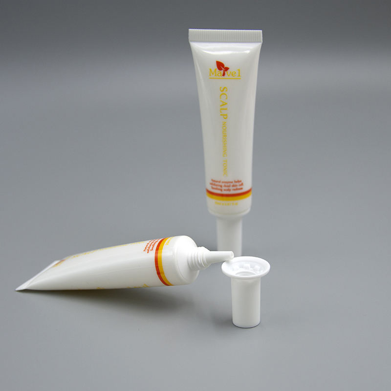 Tube à buse longue à presser vide personnalisé, balle en plastique souple, crème hydratante pour les yeux, masque de protection solaire, Gel, Tube à presser vide personnalisé